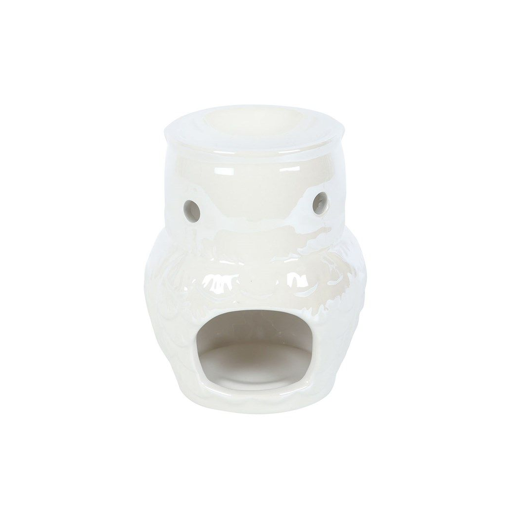 Eleanoras OWL SHAPED IRIDESCENT OIL BURNER Oil Burners