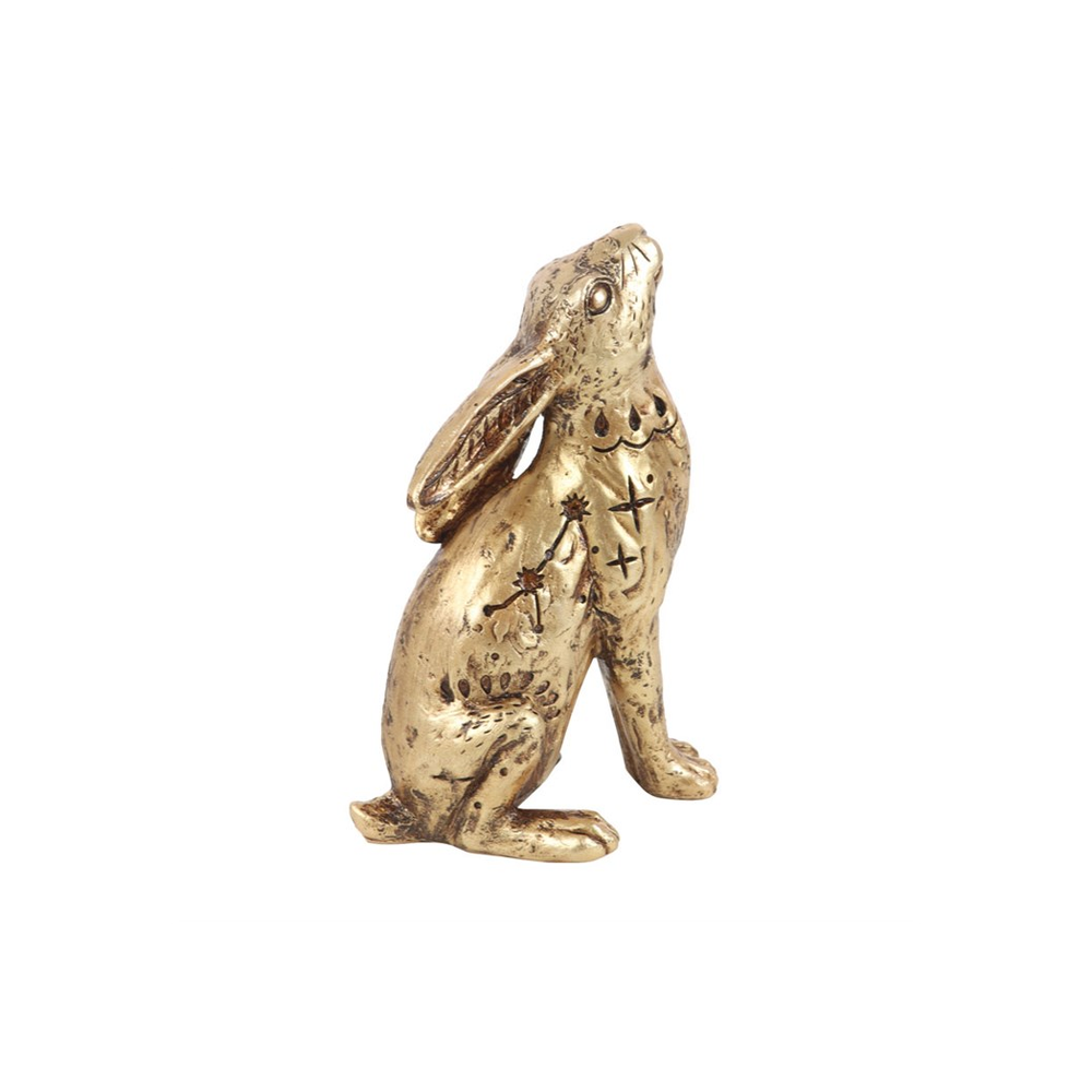 MIDNIGHT HARE RESIN ORNAMENT