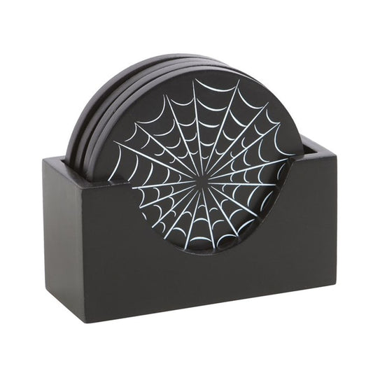 Eleanoras BLACK SPIDERWEB COASTER SET Coasters