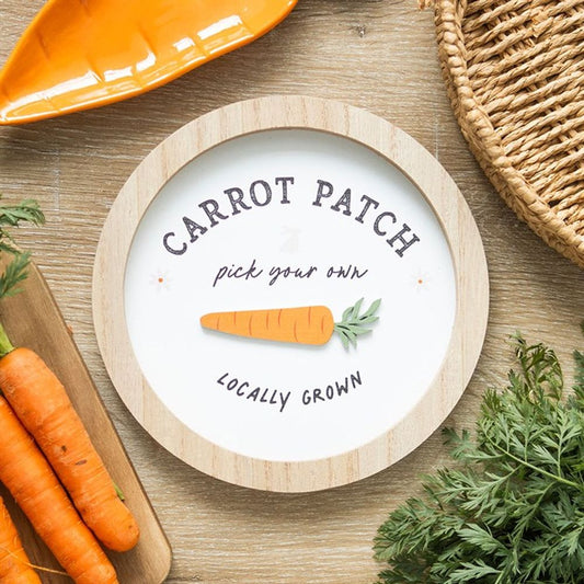 Eleanoras CARROT PATCH ROUND 3D WALL PLAQUE 