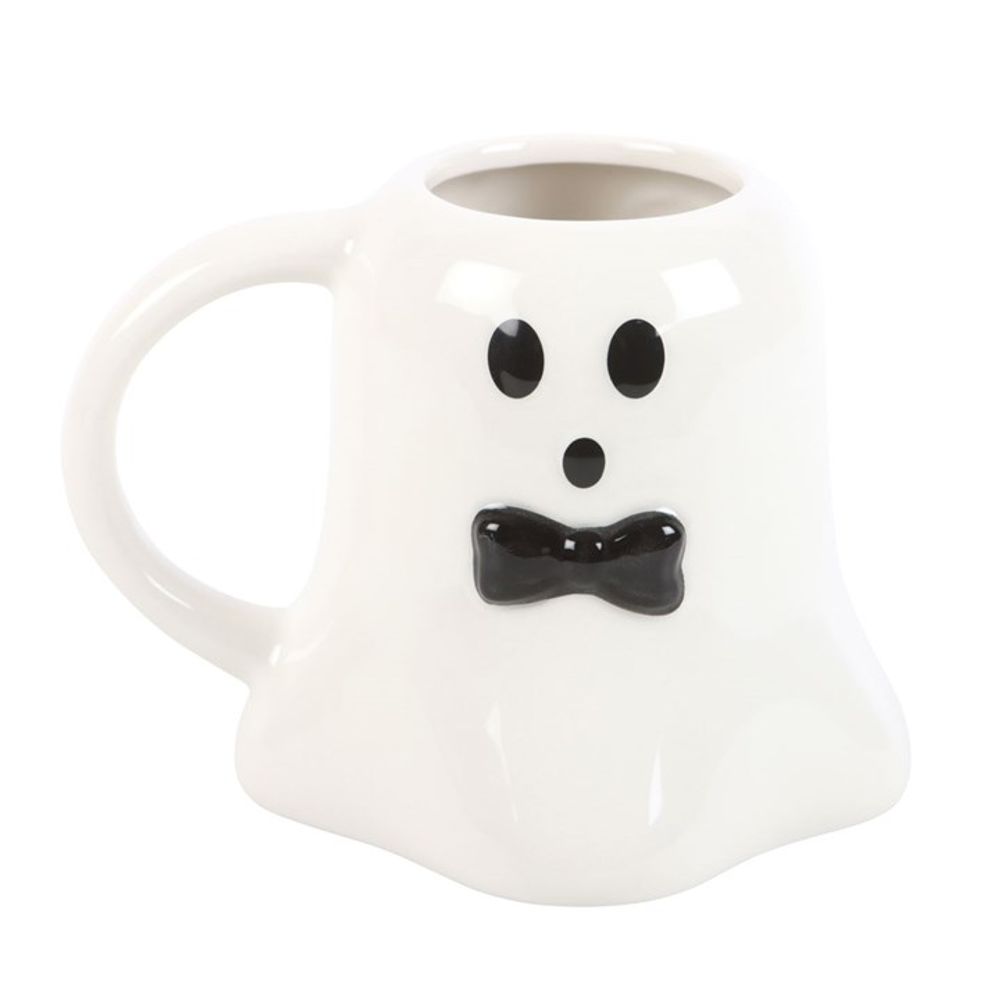 Eleanoras Mr Boo Ghost Shaped Mug With Bow Tie Mugs