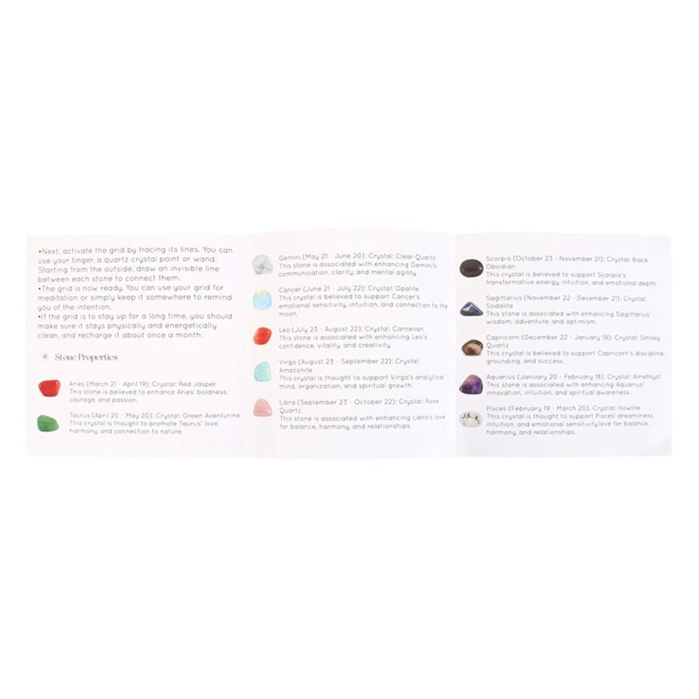 Eleanoras Astrology Wheel Crystal Grid Set Crystals