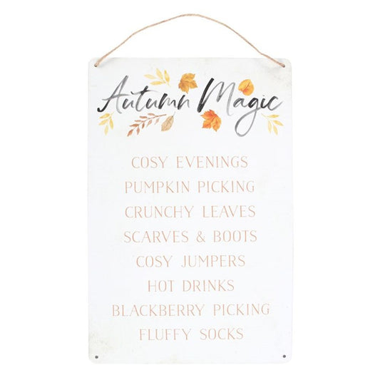 Eleanoras Autumn Magic Metal Hanging Sign 