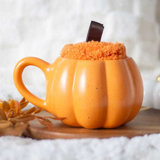 PUMPKIN SHAPED MUG & SOCKS SET Mugs from Eleanoras