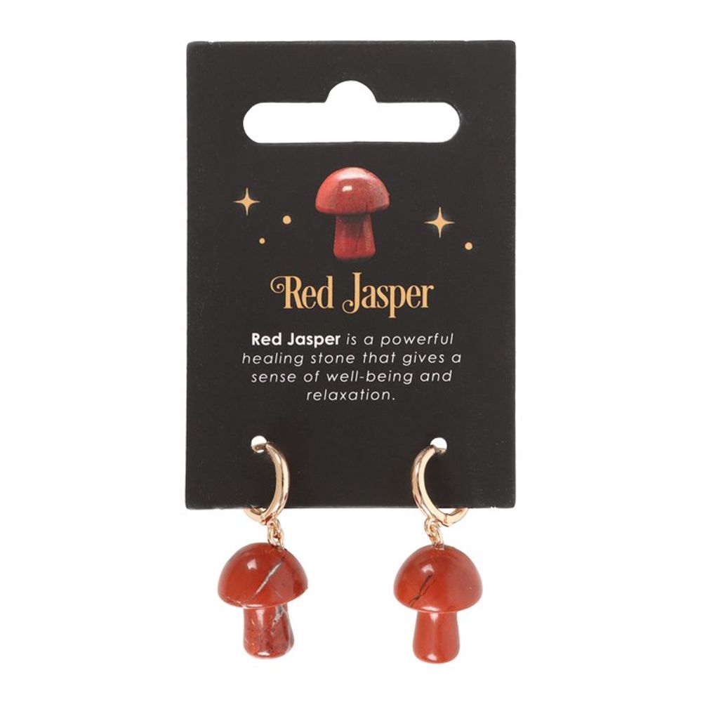 Eleanoras RED JASPER CRYSTAL MUSHROOM EARRINGS JEWELLERY