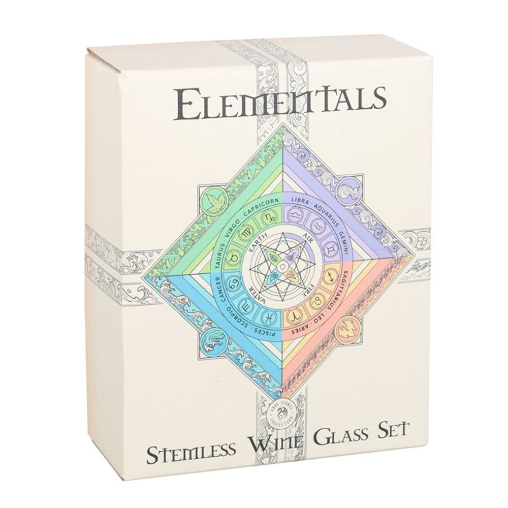 ELEMENTAL STEMLESS WINE GLASSES Set of 4