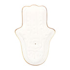 Eleanoras White Hamsa Hand Incense Stick Holder Incense Holders