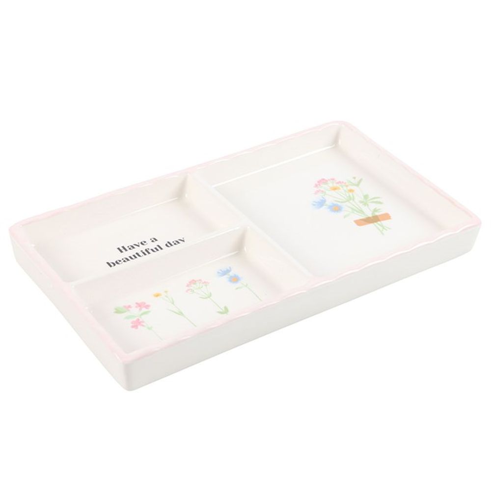 Eleanoras HAVE A BEAUTIFUL DAY FLORAL TRINKET TRAY 