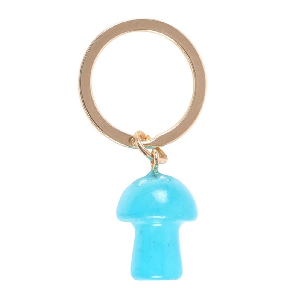 Eleanoras BLUE AURA CRYSTAL MUSHROOM KEYRING Keyrings