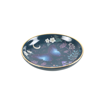 Eleanoras MIDNIGHT MOTH ROUND TRINKET DISH Jewellery Storage