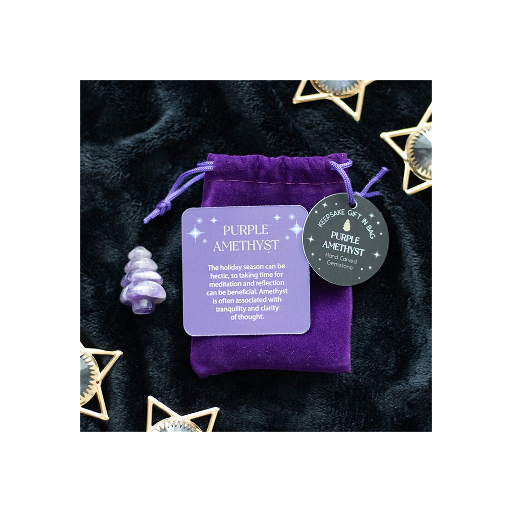 Eleanoras AMETHYST CRYSTAL CHRISTMAS TREE IN A BAG CRYSTALS