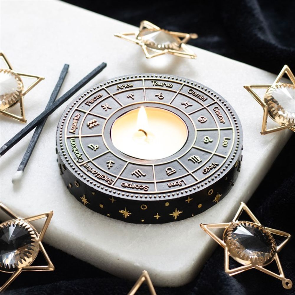 Eleanoras ASTROLOGY WHEEL TEALIGHT CANDLE HOLDER Candle Holders