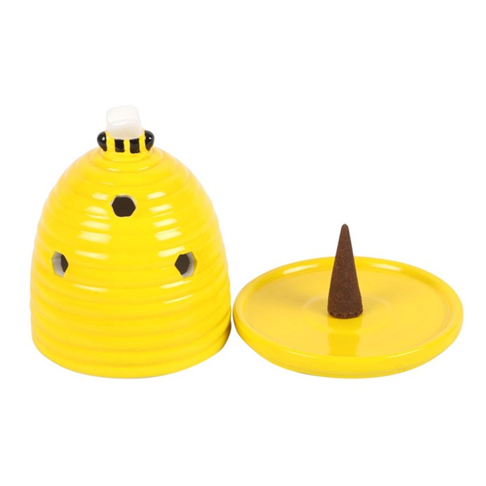 YELLOW BEEHIVE INCENSE CONE HOLDER