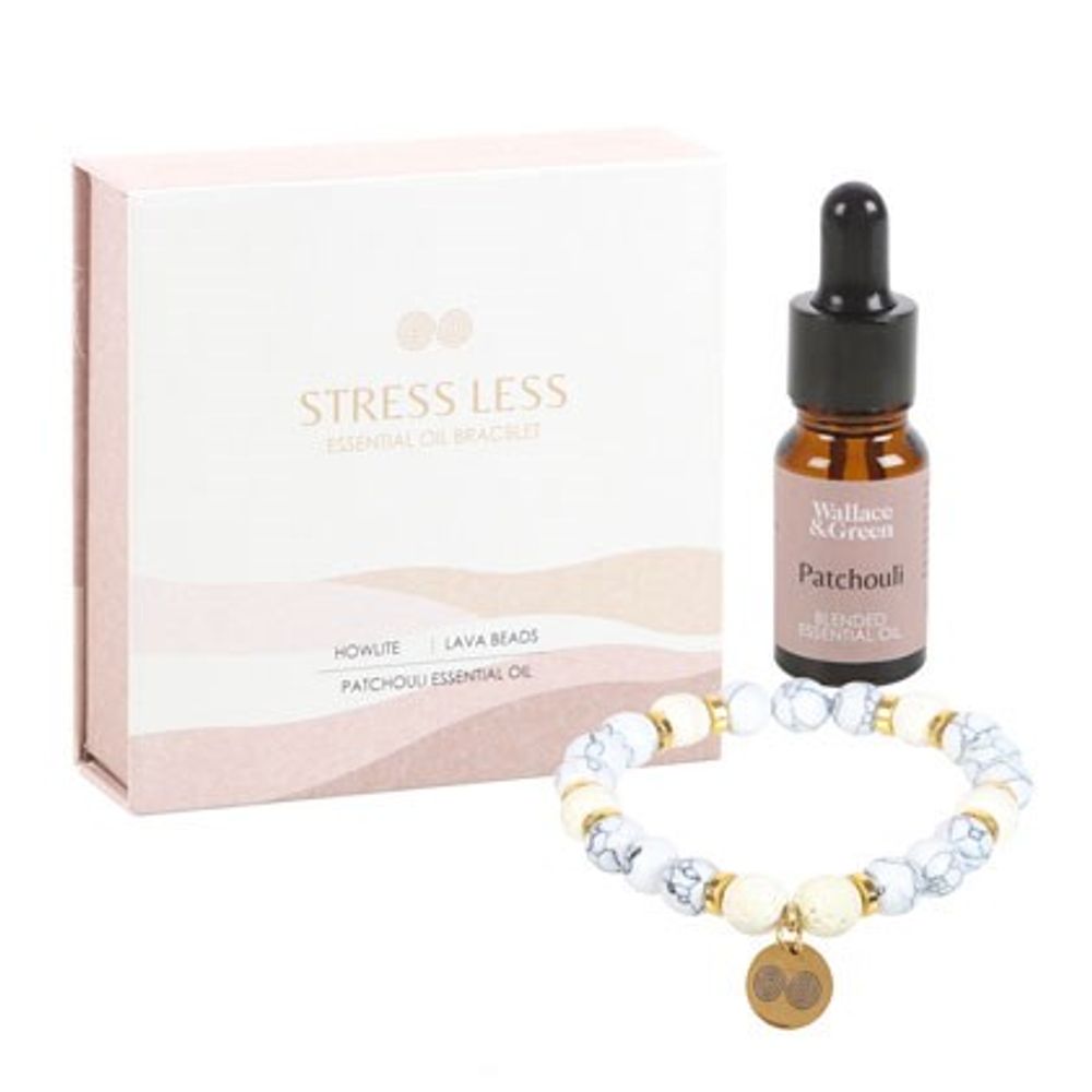 Eleanoras STRESS LESS HOWLITE CRYSTAL ESSENTIAL OIL BRACELET Bracelets