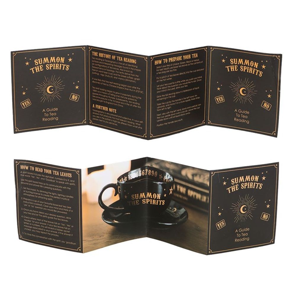 Eleanoras BLACK TALKING BOARD TEACUP & SAUCER Drinkware