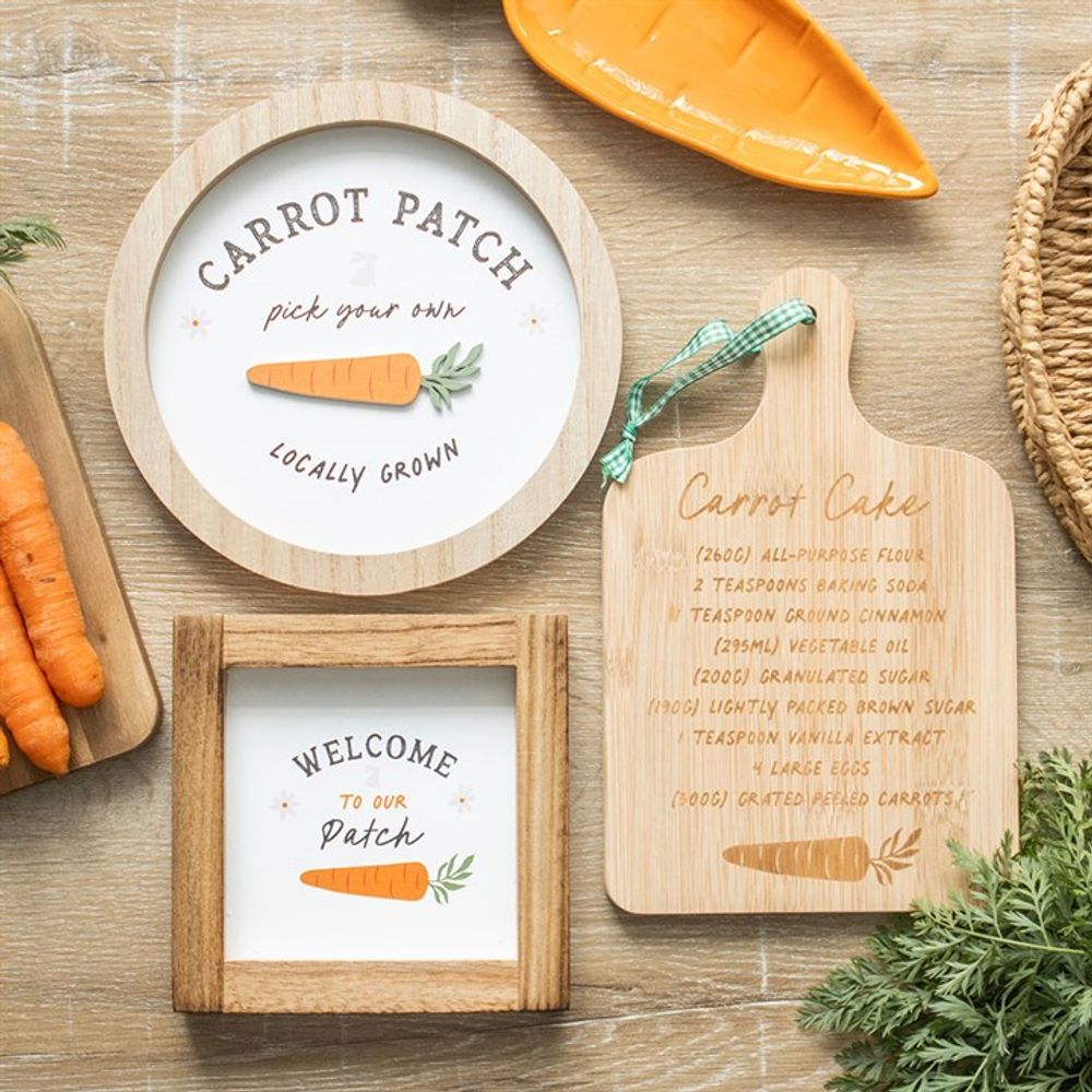 Eleanoras Carrot Patch Round 3D Wall Plaque 