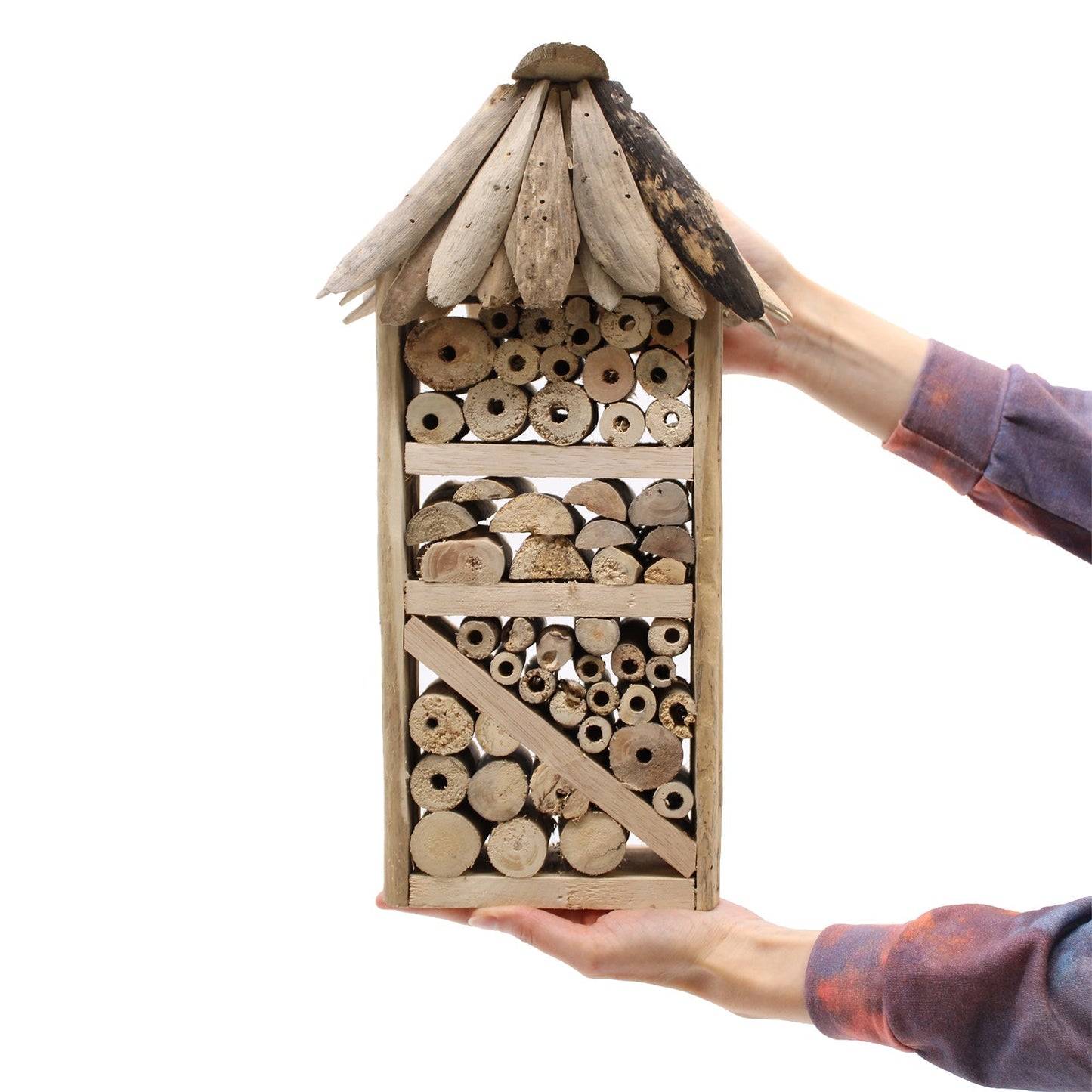 Eleanoras DRIFTWOOD BEE & iNSECT HIGHRISE BOX Bird & Wildlife Houses