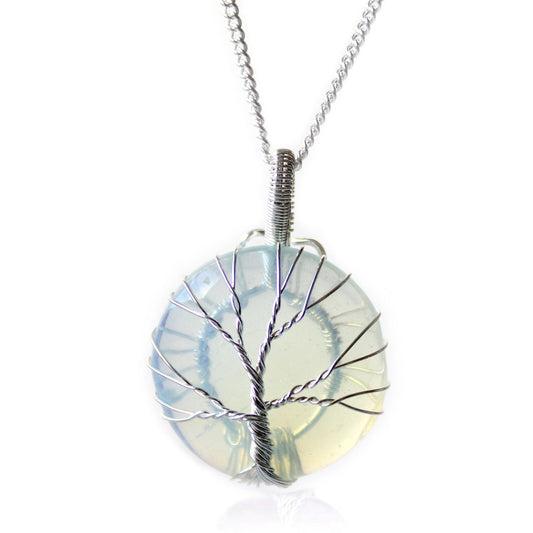 Eleanoras Opalite Tree of Life Gemstone Necklace 