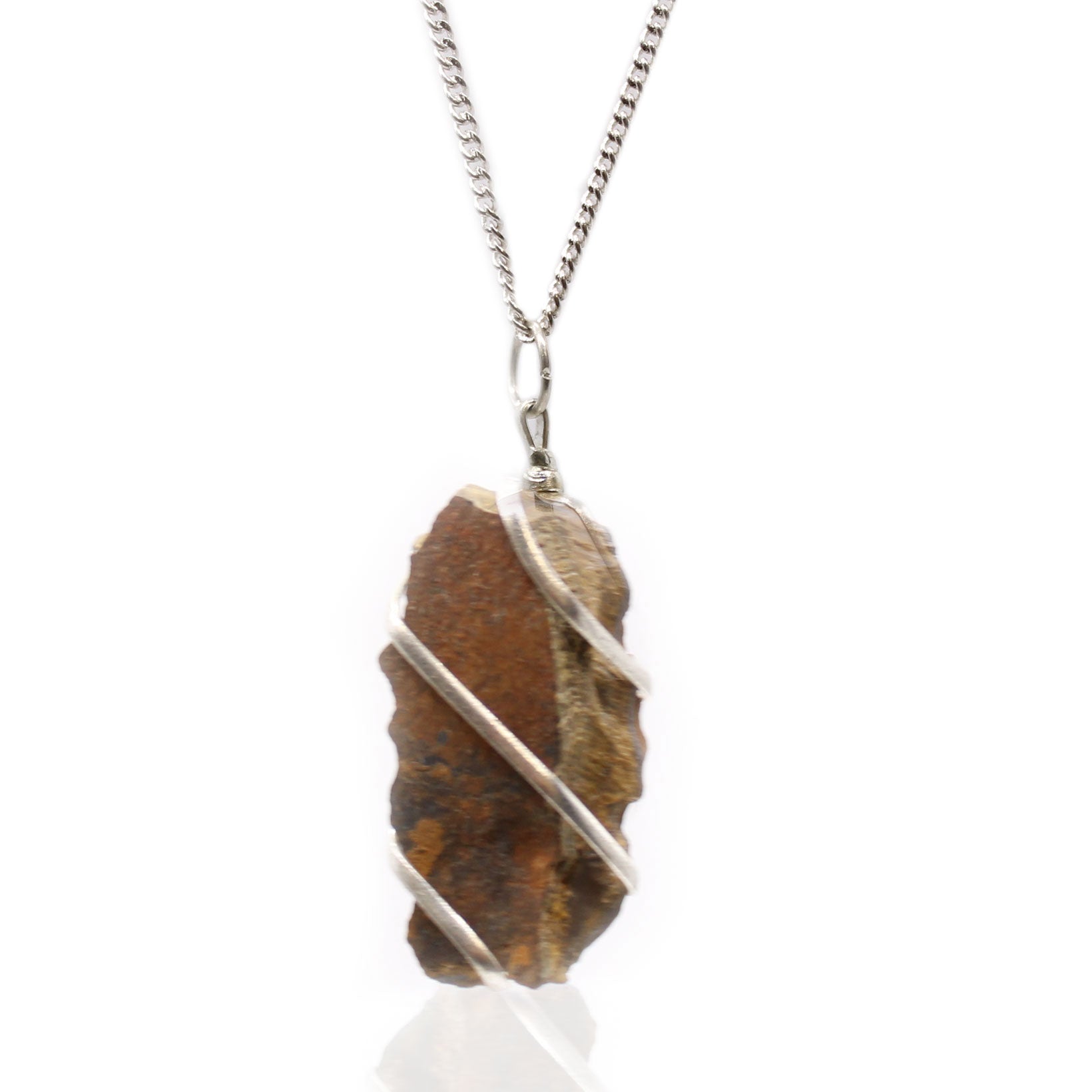 Eleanoras Rough Tigers Eye Cascade Wrapped Gemstone Necklace 