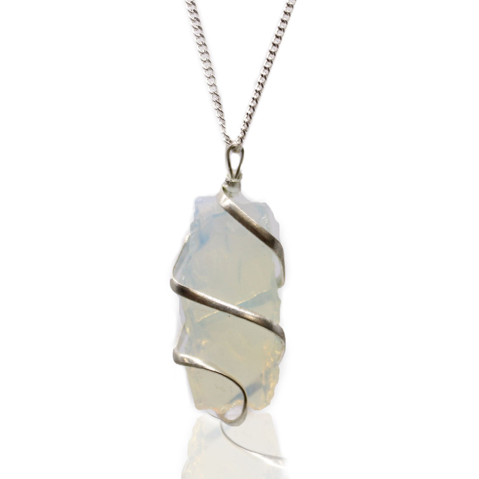 Eleanoras Rough Opalite Cascade Wrapped Gemstone Necklace 