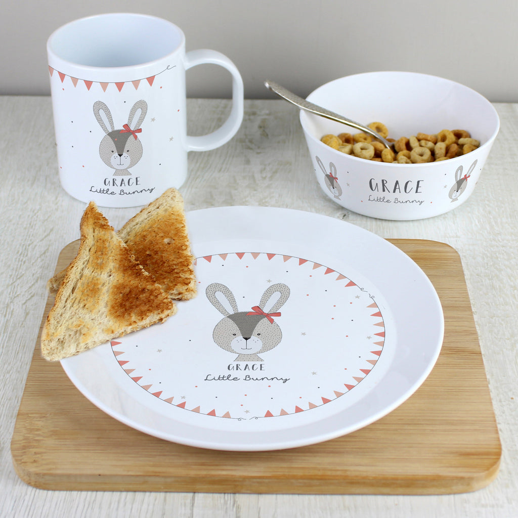 Eleanoras Little Bunny Personalised Breakfast Set Dinnerware