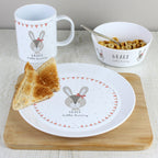 Eleanoras Little Bunny Personalised Breakfast Set Dinnerware