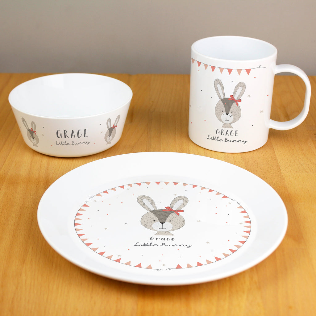Eleanoras Little Bunny Personalised Breakfast Set Dinnerware