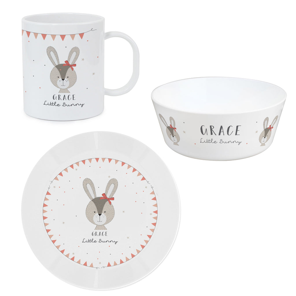 Eleanoras Little Bunny Personalised Breakfast Set Dinnerware