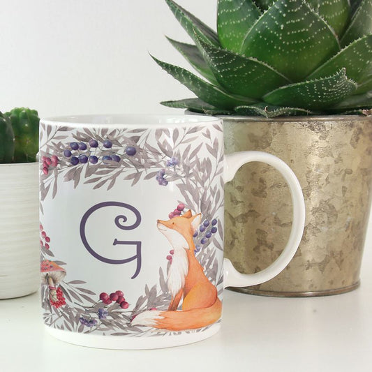 WOODLAND FOX PERSONALISED MUG