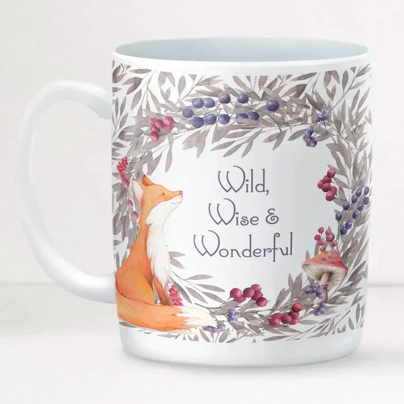 WOODLAND FOX PERSONALISED MUG