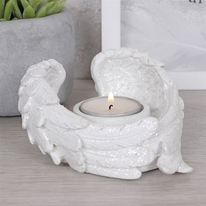 Eleanoras ANGEL WING GLITTER CANDLE HOLDER CANDLE HOLDERS