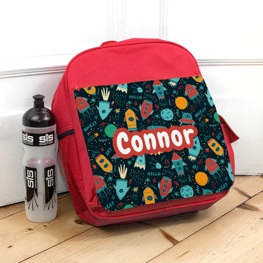 SPACE PERSONALISED BACKPACK KIDS BACKPACKS from Eleanoras