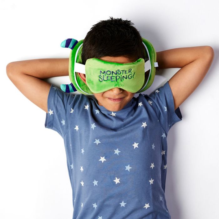 Eleanoras RELAXEAZZZ GREEN MONSTARZ TRAVEL PILLOW & EYE MASK Travel Pillows