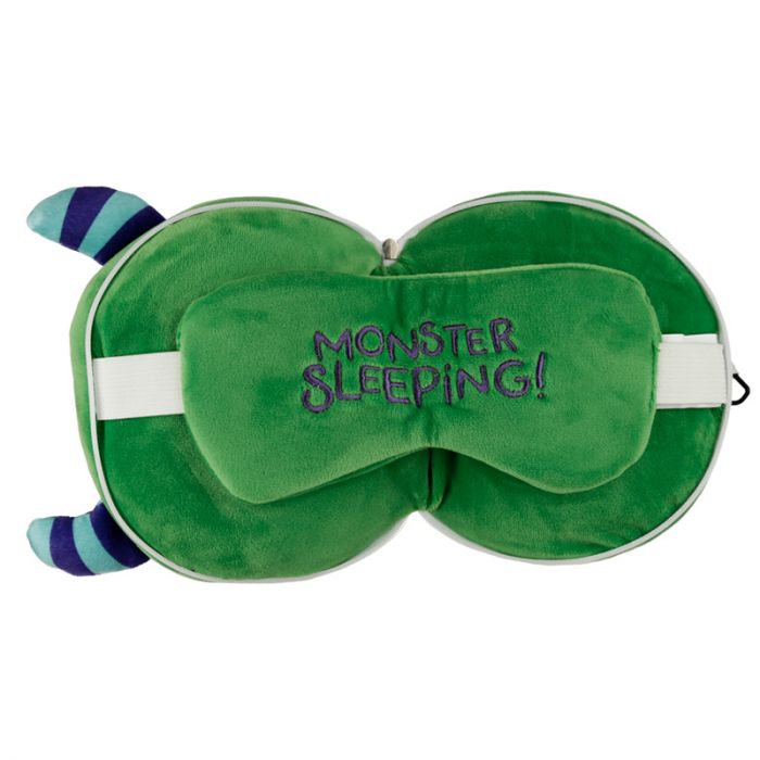 Eleanoras RELAXEAZZZ GREEN MONSTARZ TRAVEL PILLOW & EYE MASK Travel Pillows