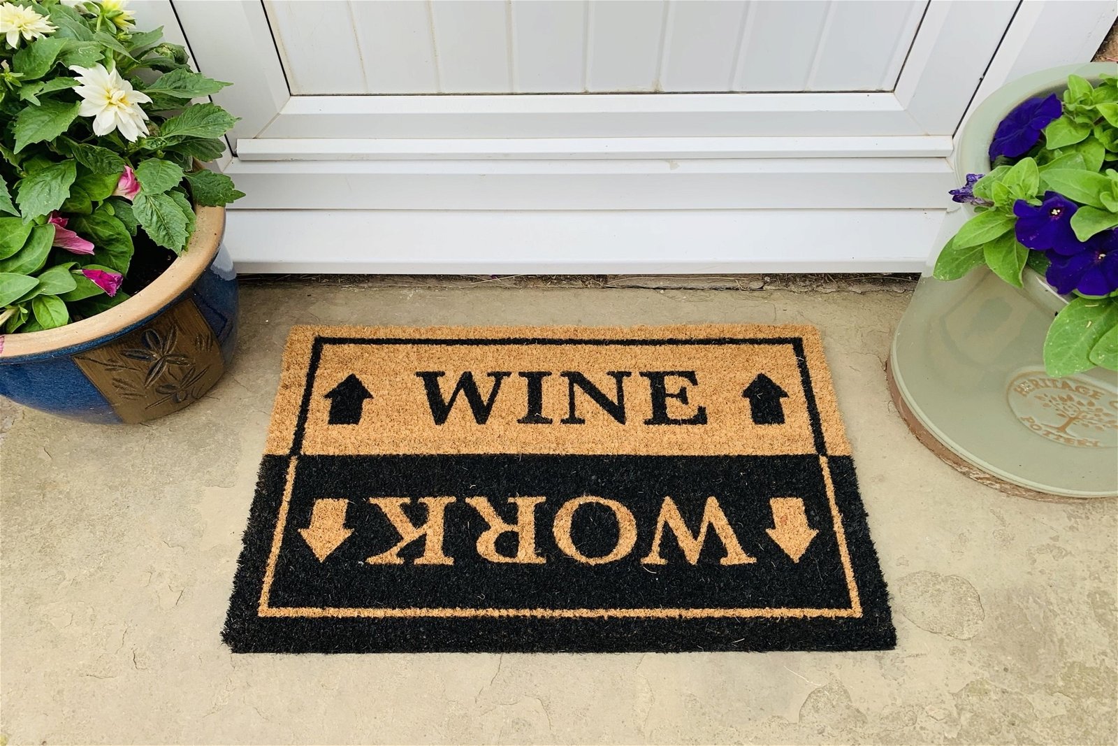 Eleanoras WINE & WORK DOOR MAT Doormats