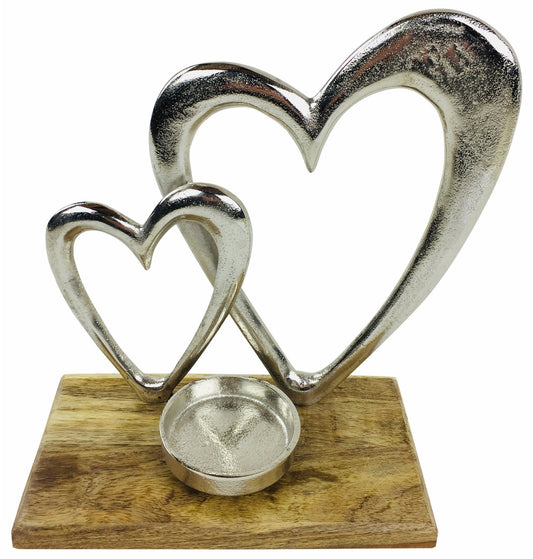 Eleanoras Double Heart Tealight Holder 