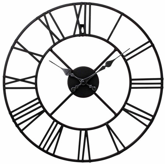 Roman Numeral Metal Clock 60cm Clocks from Eleanoras