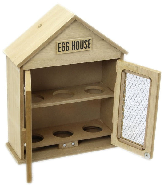 Eleanoras WOODEN TWO DOOR EGG HOUSE Egg Cups & Storage