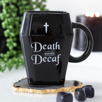 Eleanoras DEATH BEFORE DECAF COFFIN MUG Mugs
