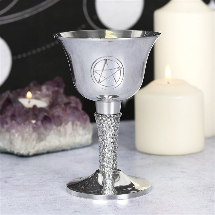 Eleanoras Silver Metal Pentagram Chalice 