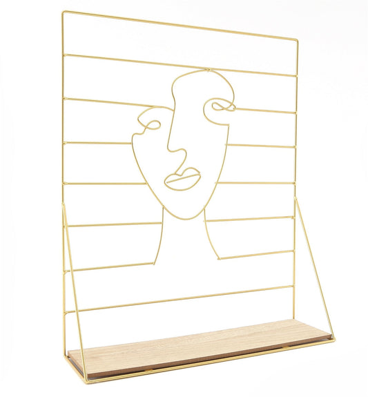 FACE GOLD WIRE JEWELLERY HANGER Gold Wire Face