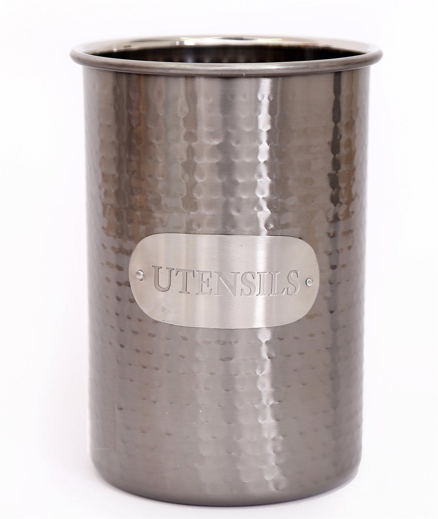 Eleanoras Grey Stainless Steel Utensil Holder Utensil Pots