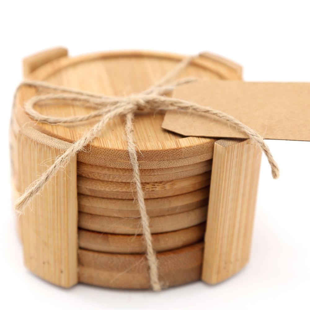 BAMBOO COASTERS WITH HOLDER