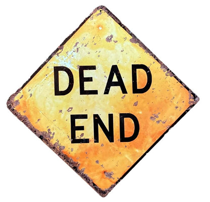 Metal Square Wall Sign - Dead End  from Eleanoras