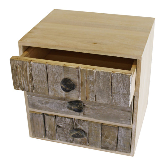 Eleanoras Driftwood Effect Drawers With Pebble Handles 