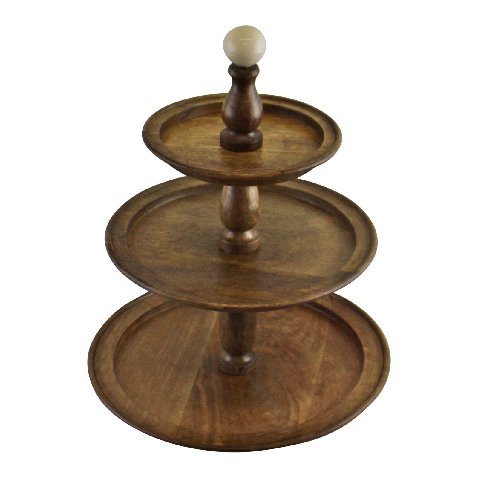 Eleanoras COUNTRY COTTAGE 3 TIER MANGO WOOD CAKE STAND Cake Stands