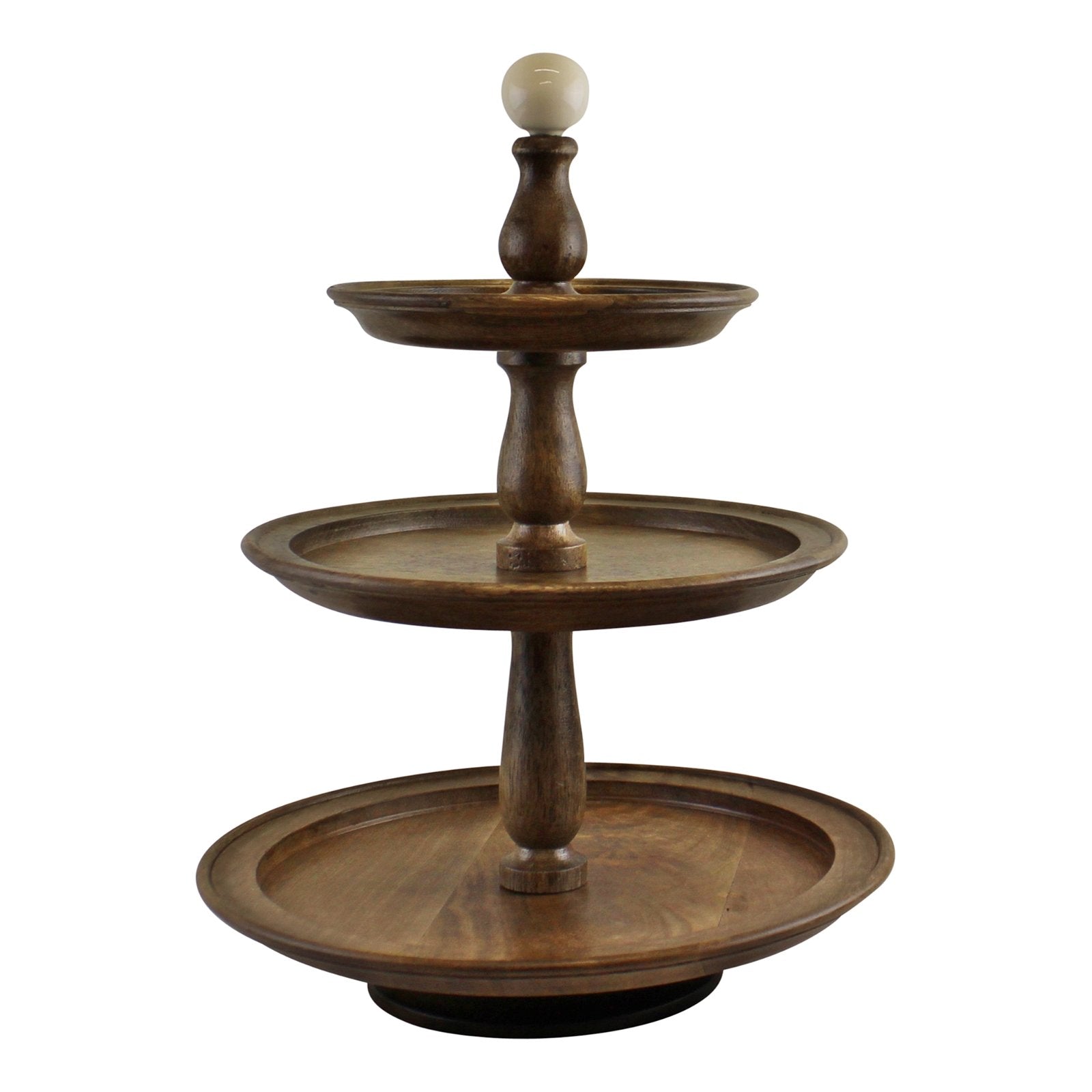 Eleanoras COUNTRY COTTAGE 3 TIER MANGO WOOD CAKE STAND Cake Stands