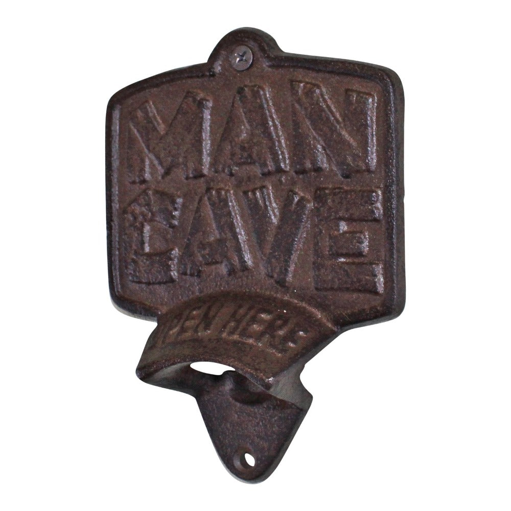 Eleanoras MAN CAVE  WALL MOUNTED BOTTLE OPENER 