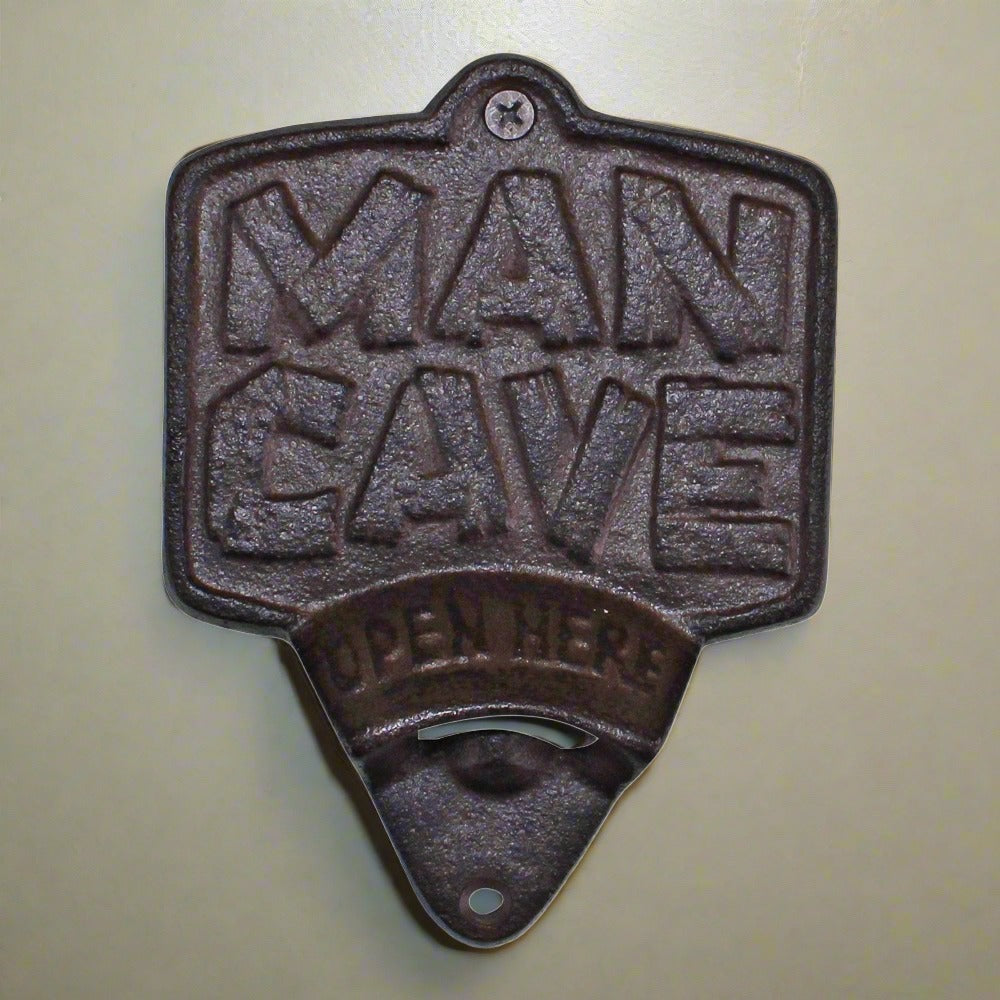 Eleanoras MAN CAVE  WALL MOUNTED BOTTLE OPENER 