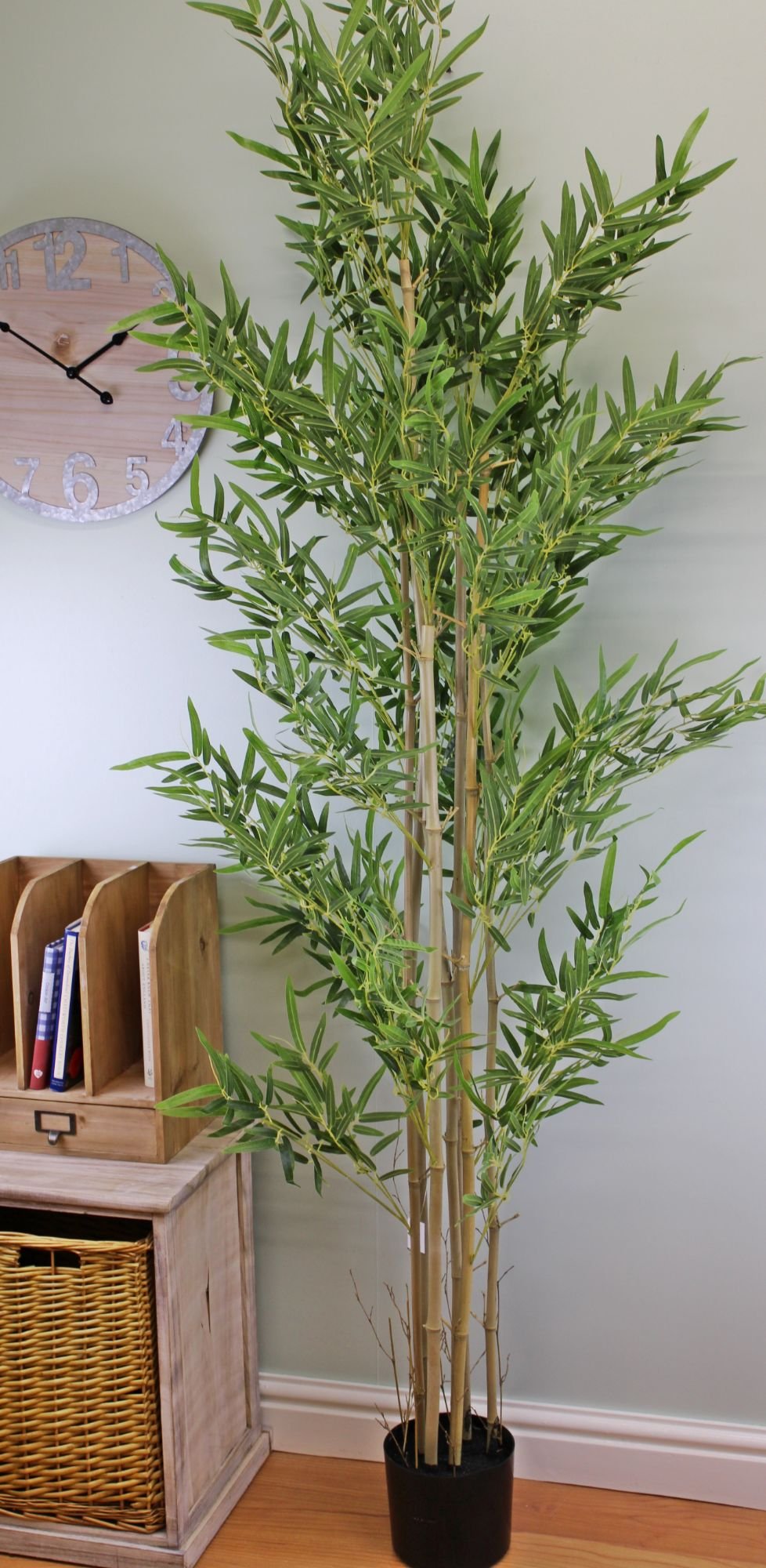 Eleanoras Artificial Bamboo Tree with 7 Real Bamboo Stems, 200cm 